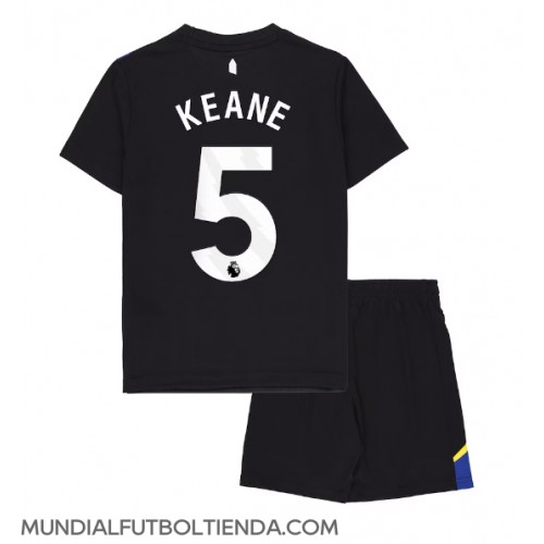 Camiseta Everton Michael Keane #5 Tercera Equipación Replica 2025-26 para niños mangas cortas (+ Pantalones cortos)